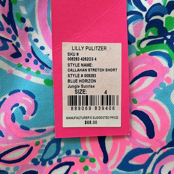 Lilly Pulitzer Callaghan stretch short in "Jungle Sunrise" - size 4 - NWT - Picture 3 of 9